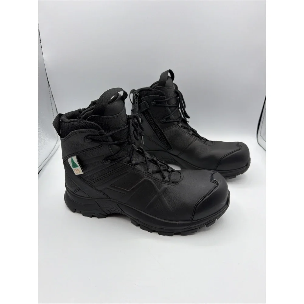 8.5 M MENS HAIX BLACK EAGLE SAFETY 55 MID SIDE ZIP 620012 BLACK